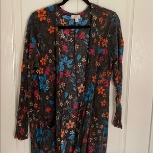 Long floral cardigan